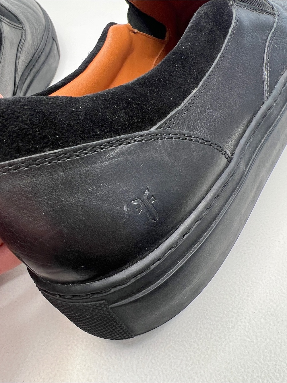 Frye Owen Gore 80017 Mens Black Leather Slip On Casual Loafers Shoes size 10 - Picture 9 of 14